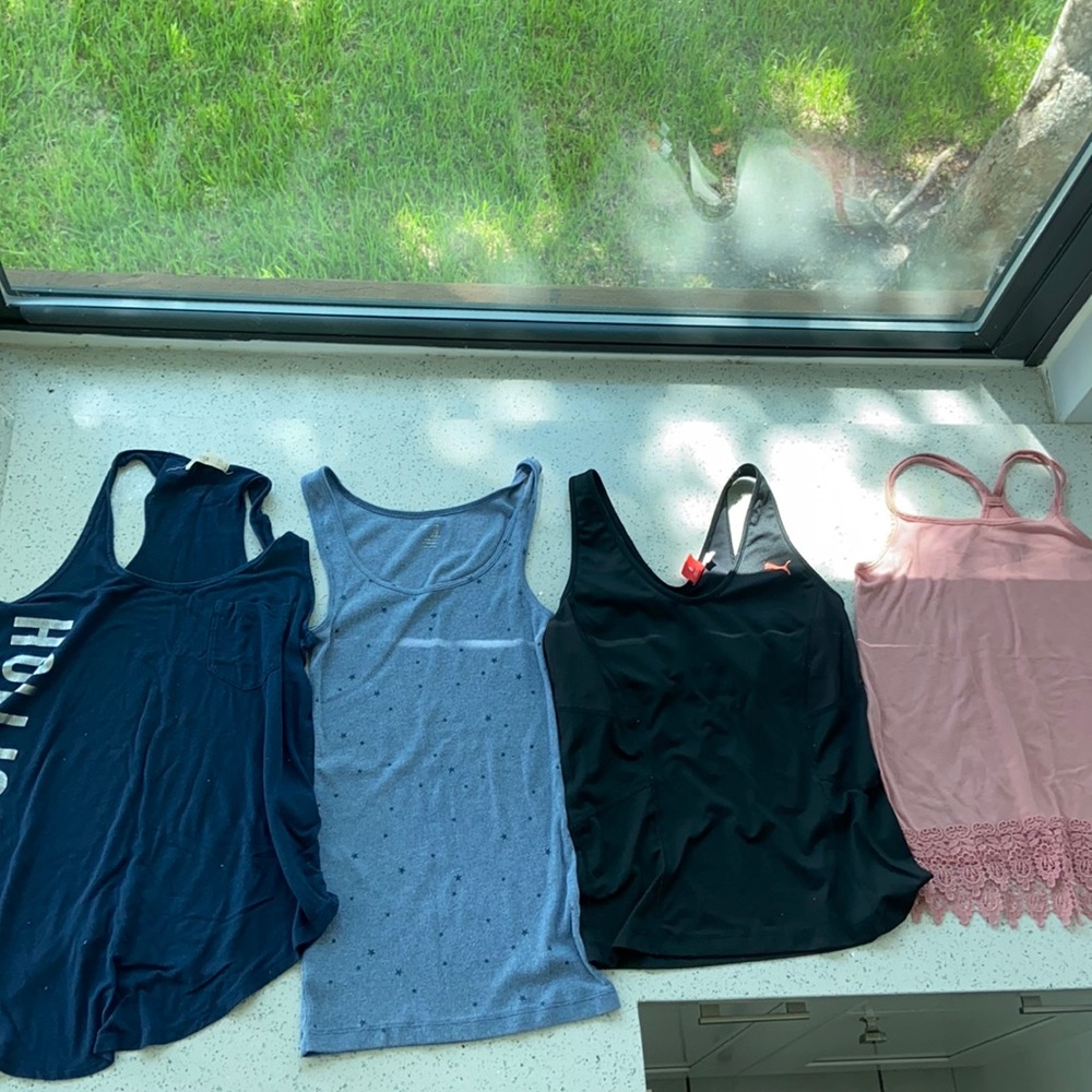 Gap, Hollister, sleeveless tees, sizes XS, S, good condition